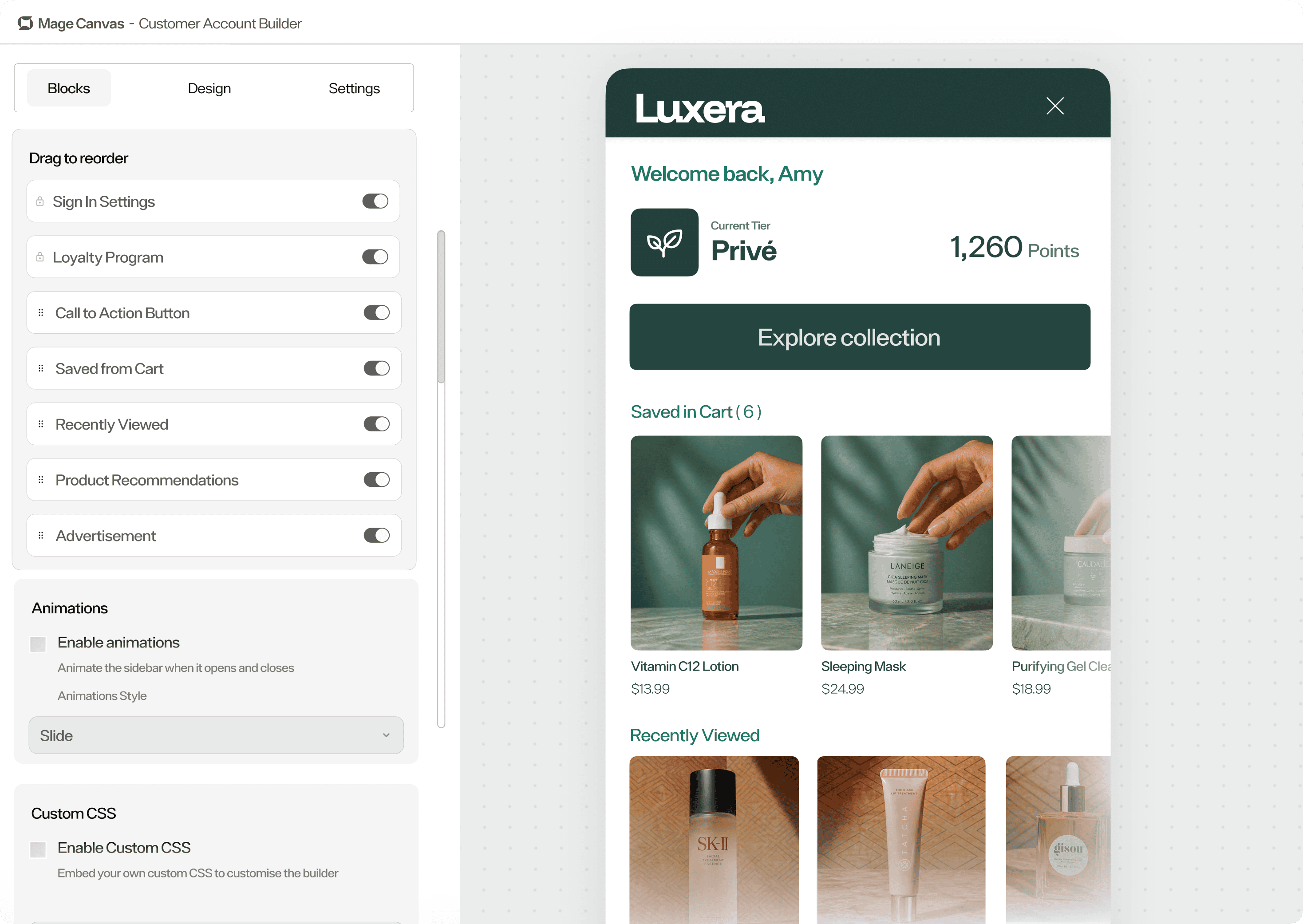 Mage Loyalty no-code builder for Shopify