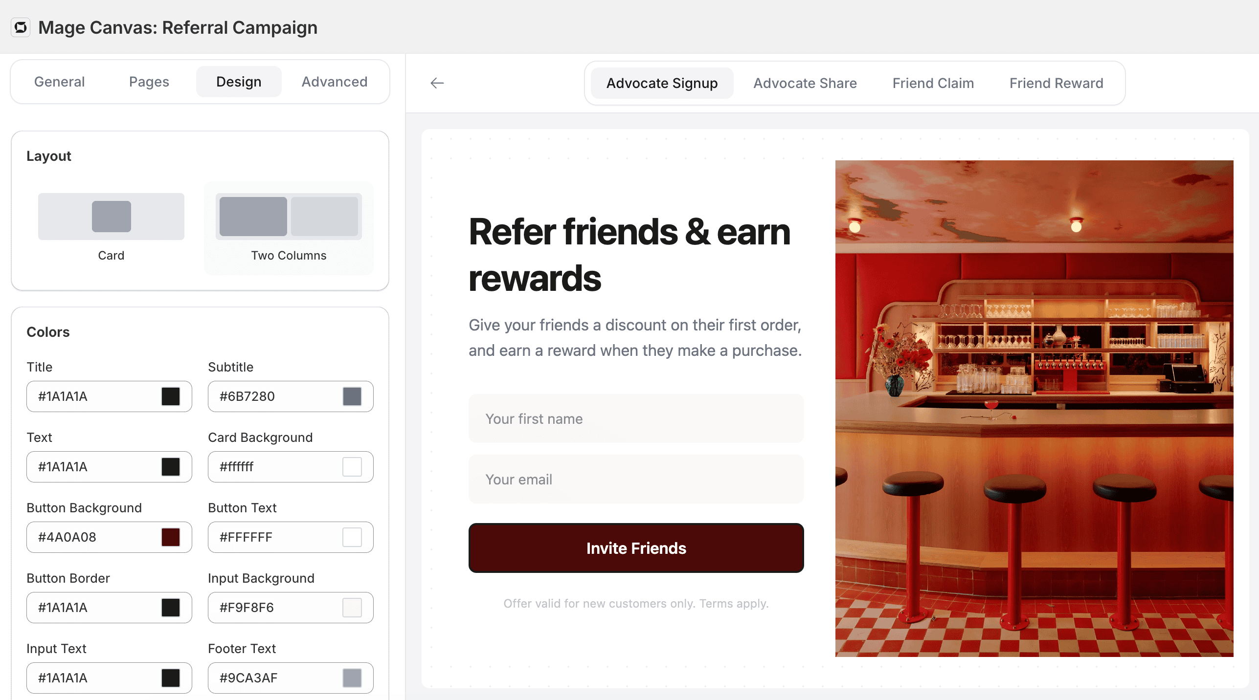 Referral widget showing Give $10 get $10 promotion