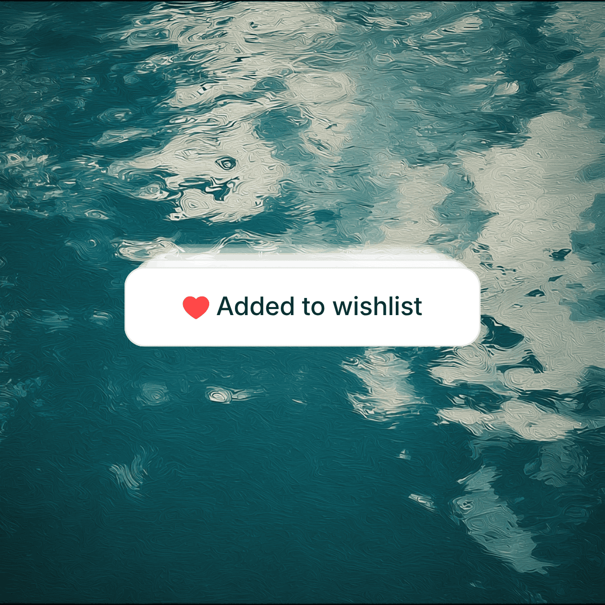 Added to wishlist button with heart icon